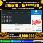 JACKPOT SLOT GACOR MAIN STARLIGHT PRINCESS 1000 08 OKTOBER 2025